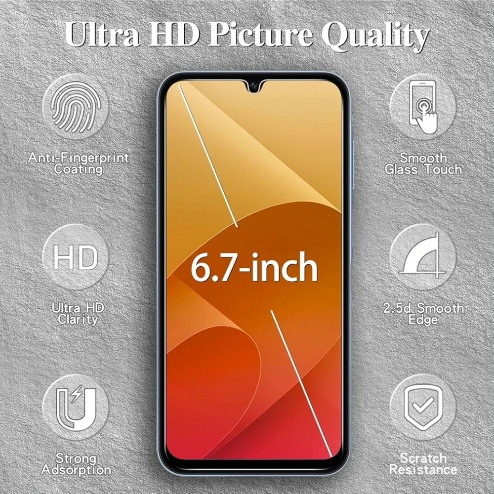 3 Pk Black Tempered Glass Screen Protectors